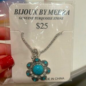 New in package- Turquoise stone necklace